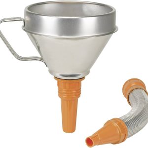 Lejek metalowy, Pressol 02645, O 160 mm/18 mm, długość odpływu 300 mm, 1,3 l Lejek metalowy, Pressol 02645, O 160 mm/18 mm, długość odpływu 300 mm, 1,3 l