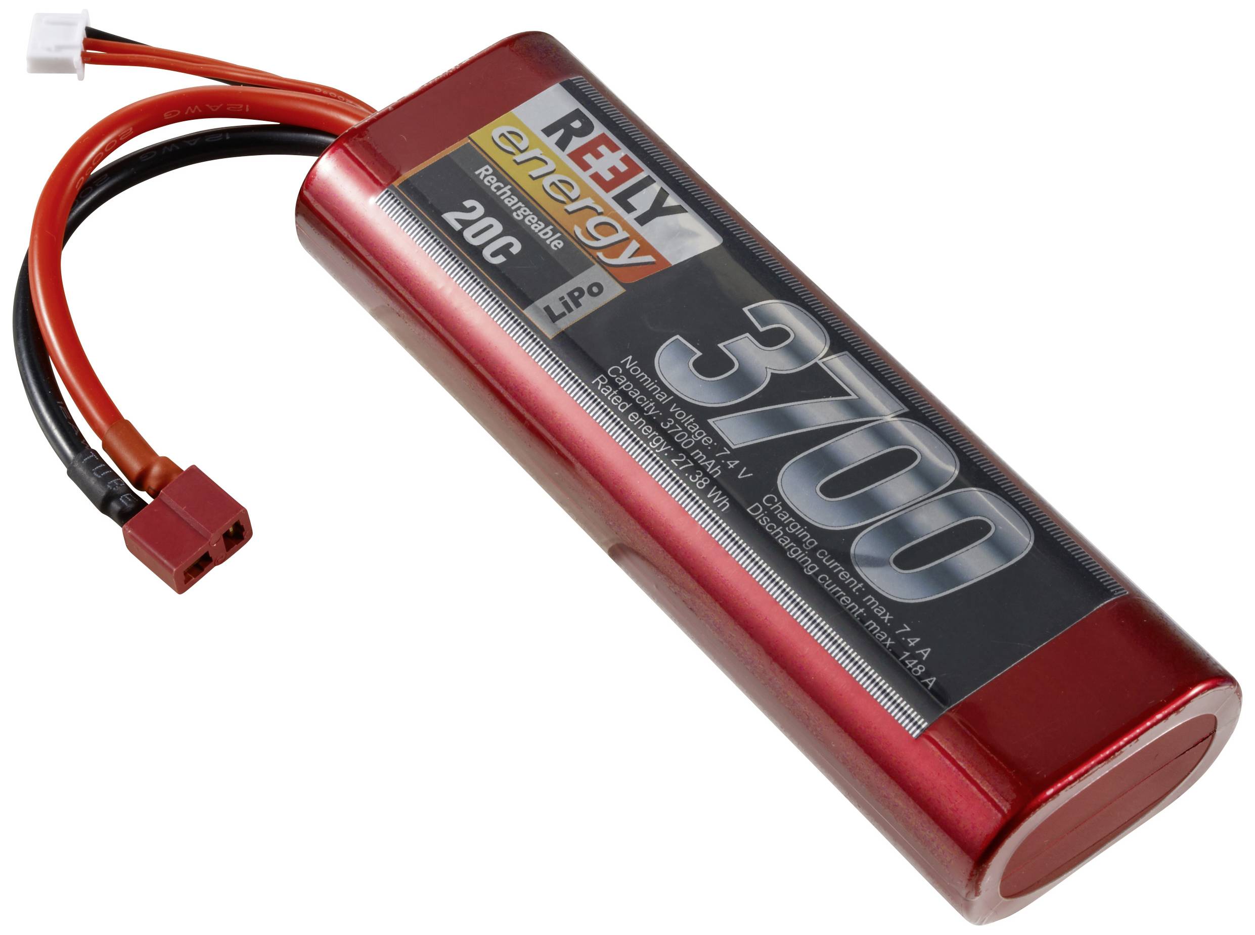 Pakiet akumulatorów (LiPo) 7.4 V 3700 mAh 20 C Reely Hardcase System złączy T - obrazek 1
