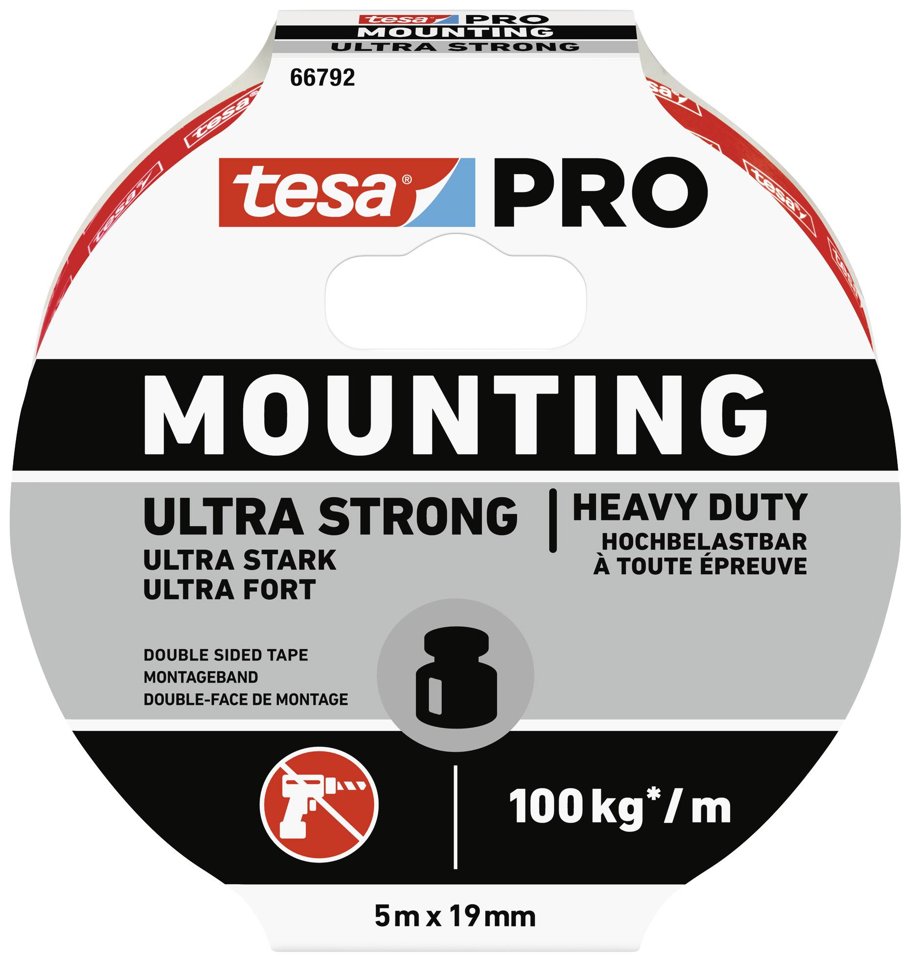 Taśma montażowa tesa 66792-00001-00 Mounting PRO Ultra Strong (D x S) 5 m x 19 mm 5 m 1 szt. - obrazek 1