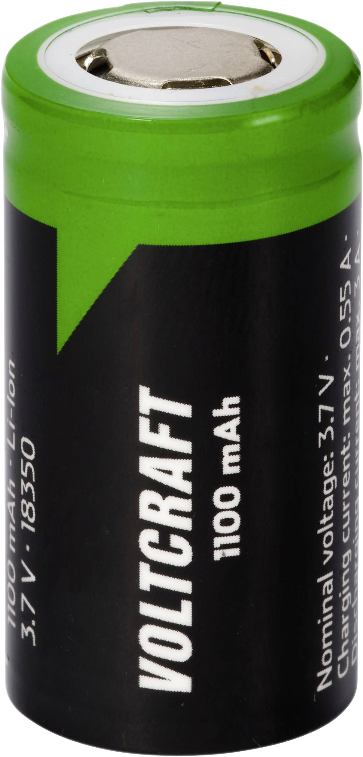 VOLTCRAFT VC-18350 Akumulator specjalny 18350 Płaska-Góra litowe 3.7 V 1100 mAh 1 szt. - obrazek 1