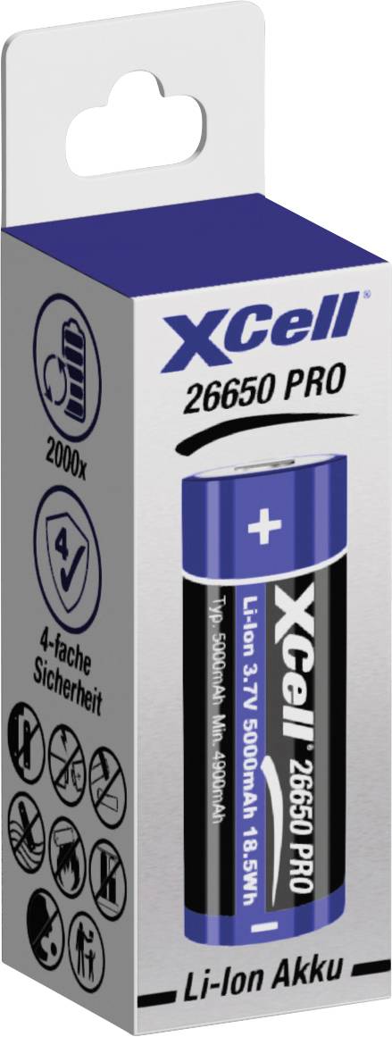 XCell Akumulator specjalny 26650 Li-Ion 3.7 V 5000 mAh 1 szt. - obrazek 1