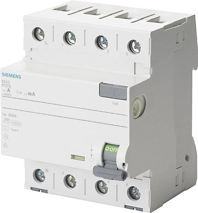 Wyłącznik różnicowoprądowy Siemens 5SV33446KL, 4 styki, 40 A, 0.03 A, 400 V - obrazek 1