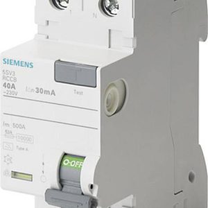 Wyłącznik różnicowoprądowy Siemens 5SV33126, 2 styki, 25 A, 0.03 A, 230 V