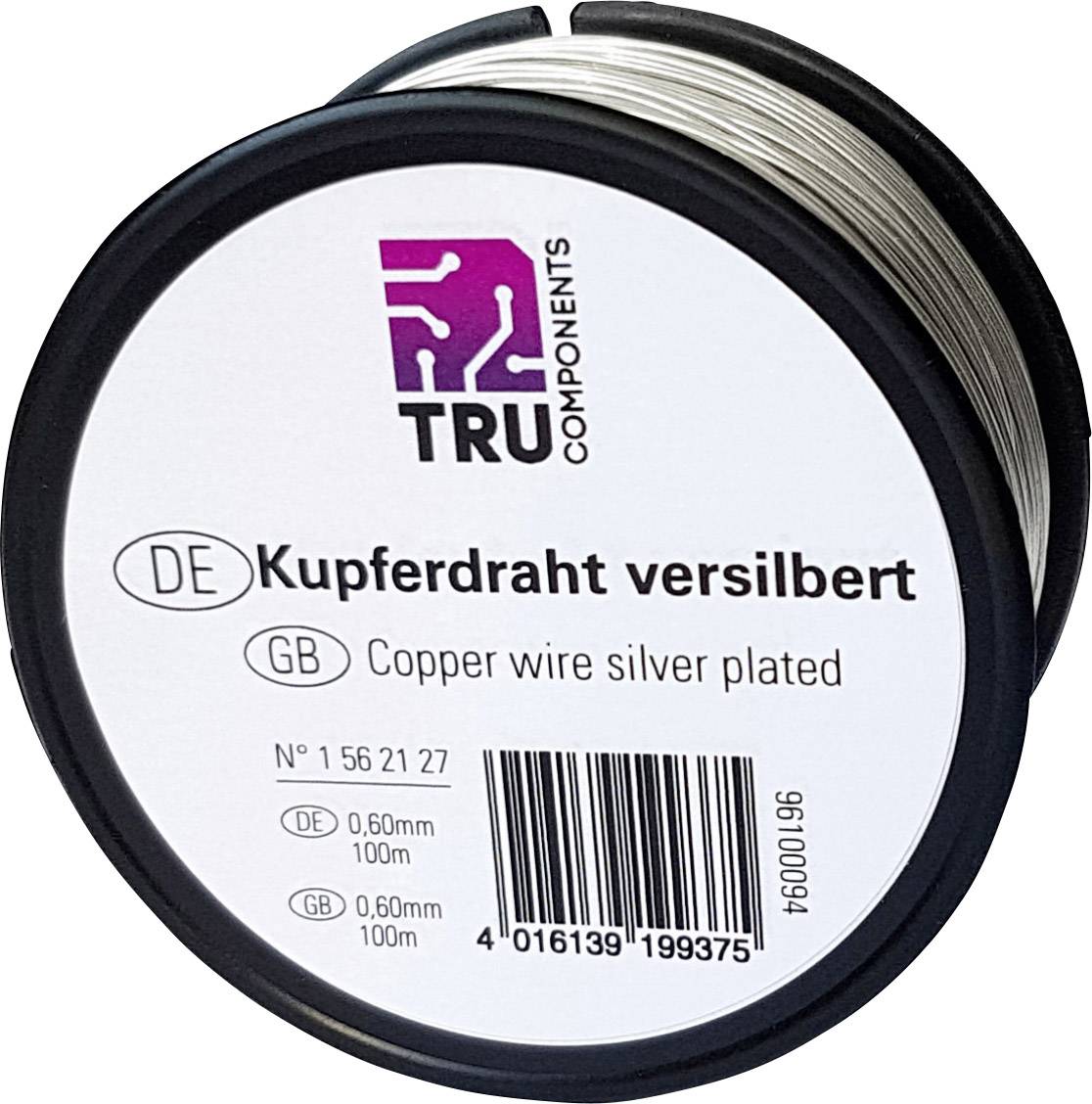 TRU COMPONENTS 1562129 Drut miedziany 1516010/14, 14 m - obrazek 1