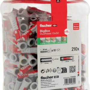 Fischer 570550 DuoPower Zestaw kołków 50 mm 10 mm 210 szt. Fischer 570550 DuoPower Zestaw kołków 50 mm 10 mm 210 szt.