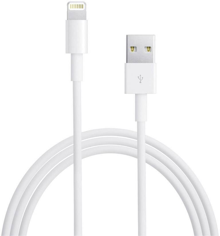 Apple Kabel USB B-Ware (uszkodzony / brakujące opakowanie) USB 2.0 Złącze męskie USB-A, Złącze męskie Lightning 1.00 m b - obrazek 1