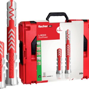 Fischer 558627 DUOPOWER Skrzynka z asortymentem kołków 910 części Fischer 558627 DUOPOWER Skrzynka z asortymentem kołków 910 części