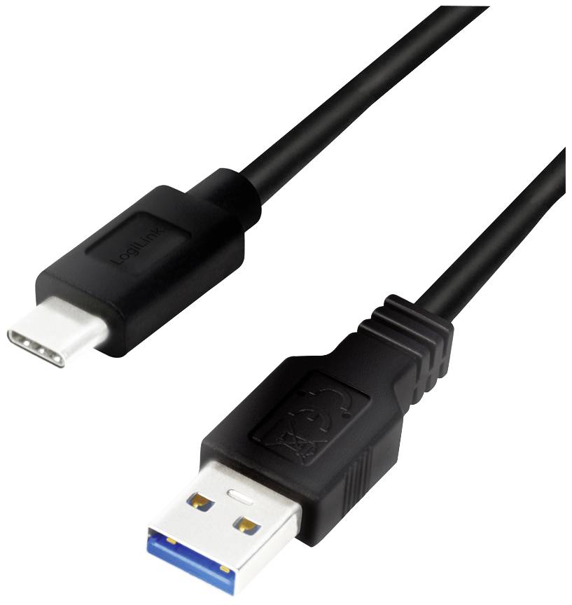 LogiLink Kabel USB USB 3.2 Gen1 Złącze męskie USB-A, Złącze męskie USB-C® 3.00 m wielobarwny CU0171 - obrazek 1