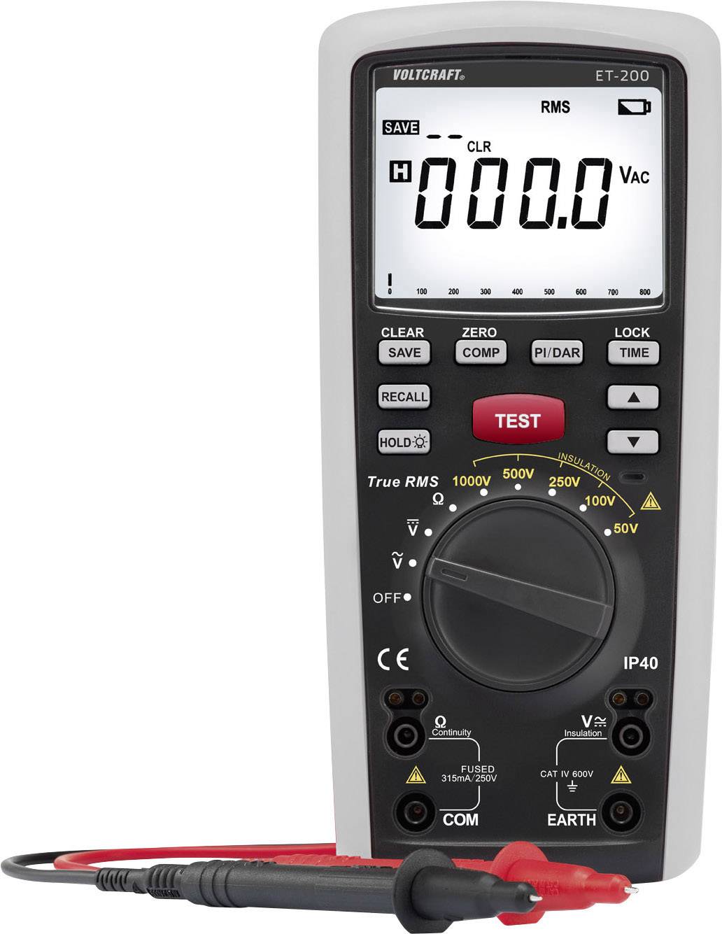 Miernik rezystancji izolacji VOLTCRAFT ET-200 - obrazek 1