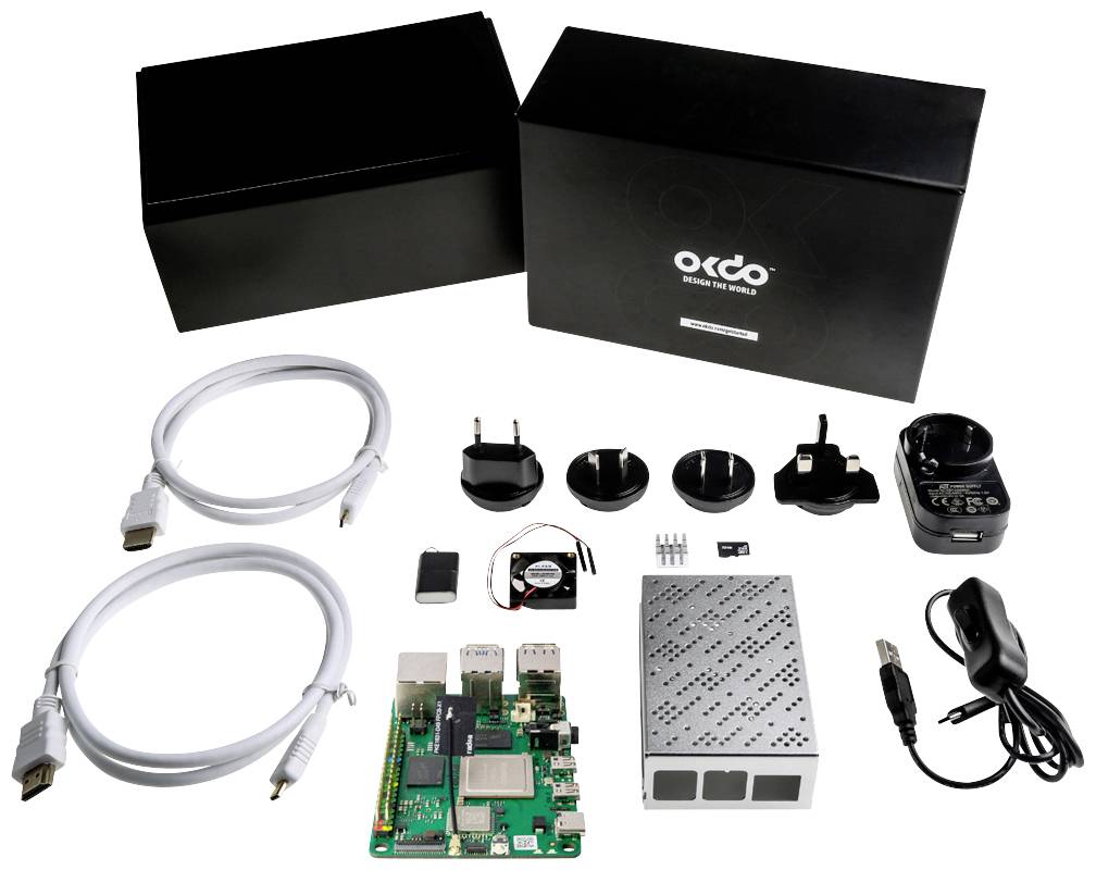 Zestaw startowy komputera jednopłytkowego Radxa Rock 4 C+ Starter Kit 2306199, 6 x, 4 GB RAM - obrazek 1