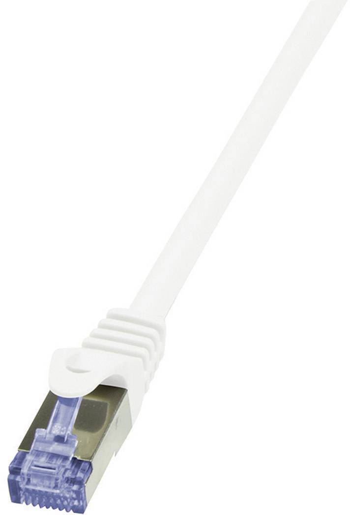 kabel LAN LogiLink CQ3051S, 1 szt., RJ45, CAT 6a, S/FTP, 2.00 m, biały - obrazek 1