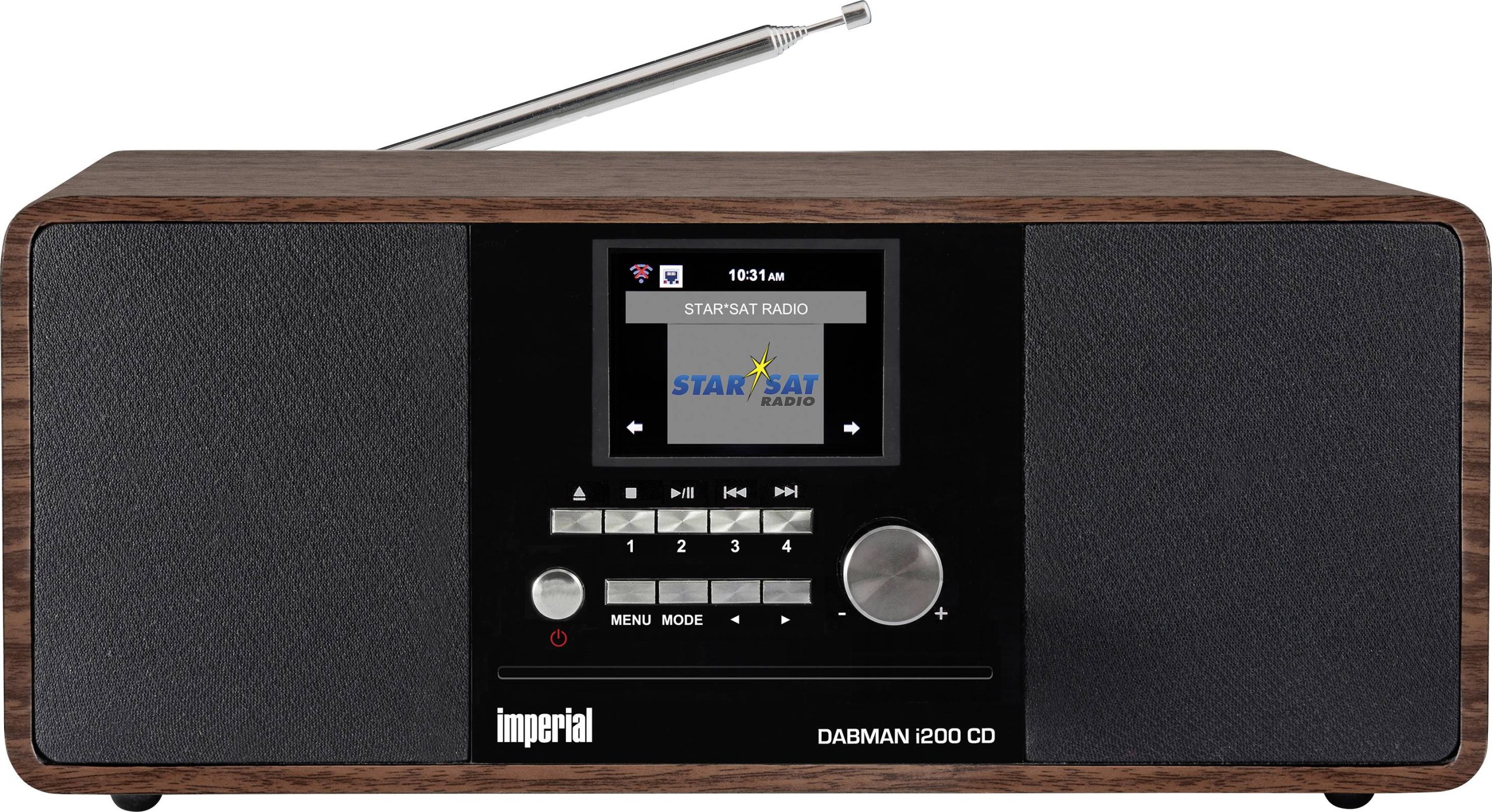 Radio internetowe Imperial DABMAN i200CD DAB+, fale metrowe (VHF), Internet obsługa DLNA drewno - obrazek 1
