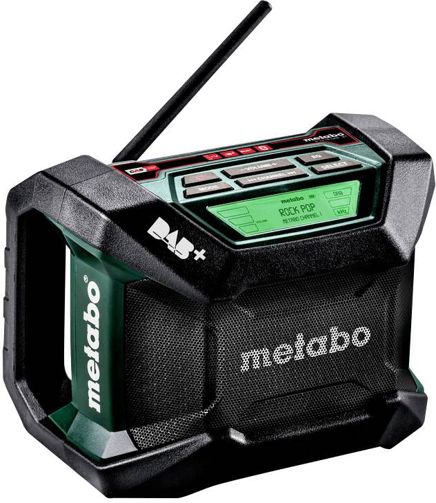 Radio na budowę Metabo R 12-18 DAB+BT, fale metrowe (VHF), DAB+, Bluetooth, UKW, DAB+, wielokrotne ładowanie, zielony - obrazek 1