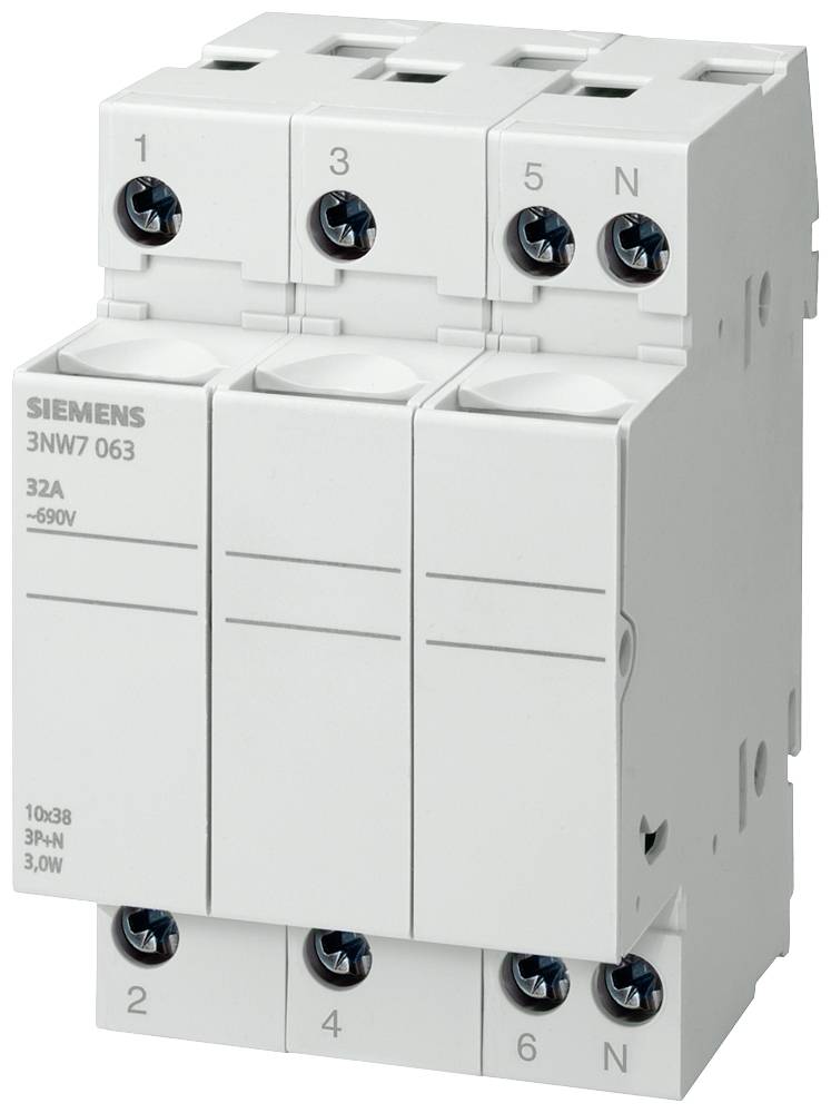 Uchwyt cylindryczny bezpiecznika Siemens 3NW7333, 400 V/AC, 20 A, 1 szt. - obrazek 1