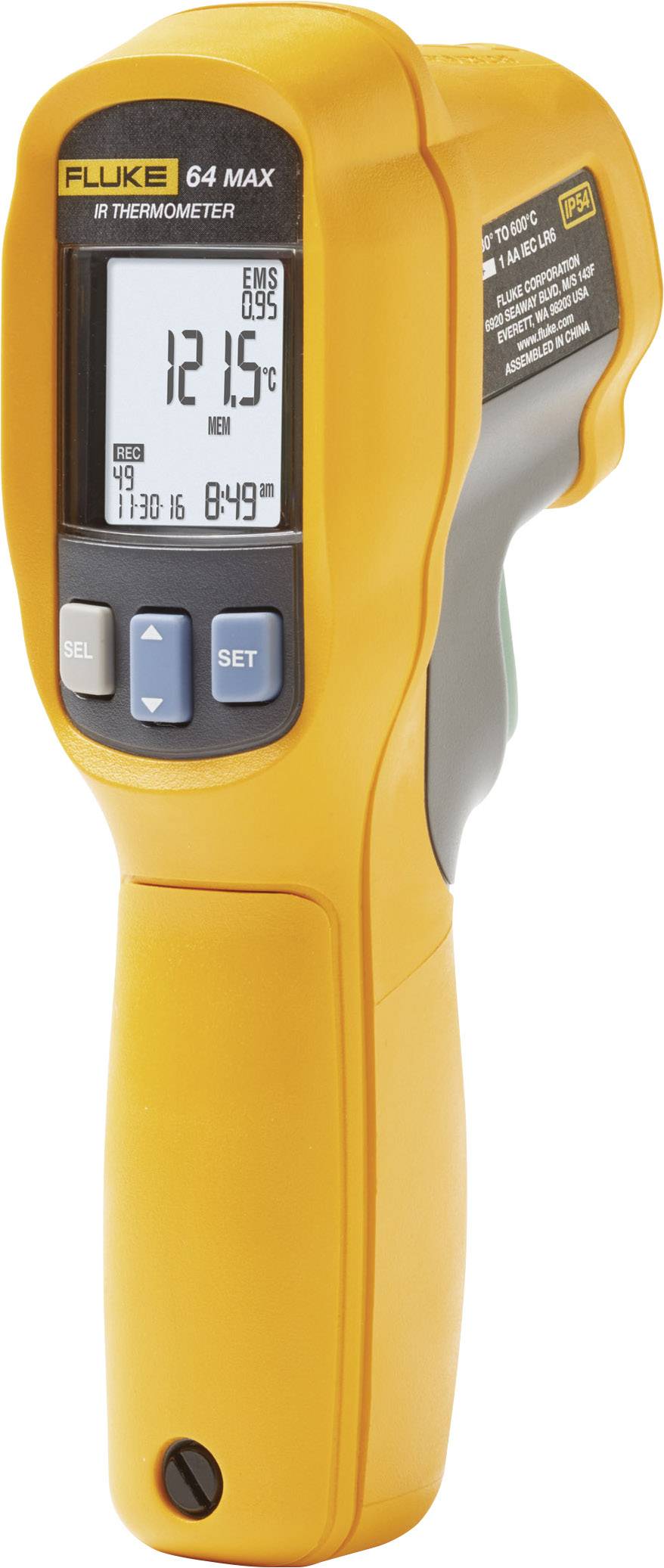 Fluke 64 MAX Pirometr Optyka 20:1 -30 - +600 °C Pomiar bezdotykowy IR, Funkcja rejestratora danych - obrazek 1