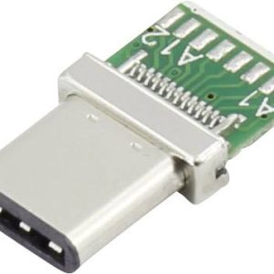 TRU COMPONENTS Wtyk USB C 3.1 do PCB złącze męskie proste Zawartość: 1 szt. TRU COMPONENTS Wtyk USB C 3.1 do PCB złącze męskie proste Zawartość: 1 szt.