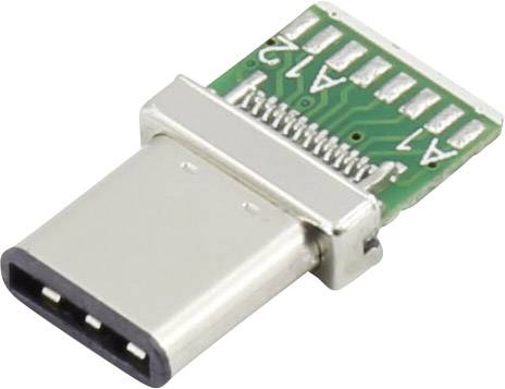 TRU COMPONENTS Wtyk USB C 3.1 do PCB złącze męskie proste Zawartość: 1 szt.