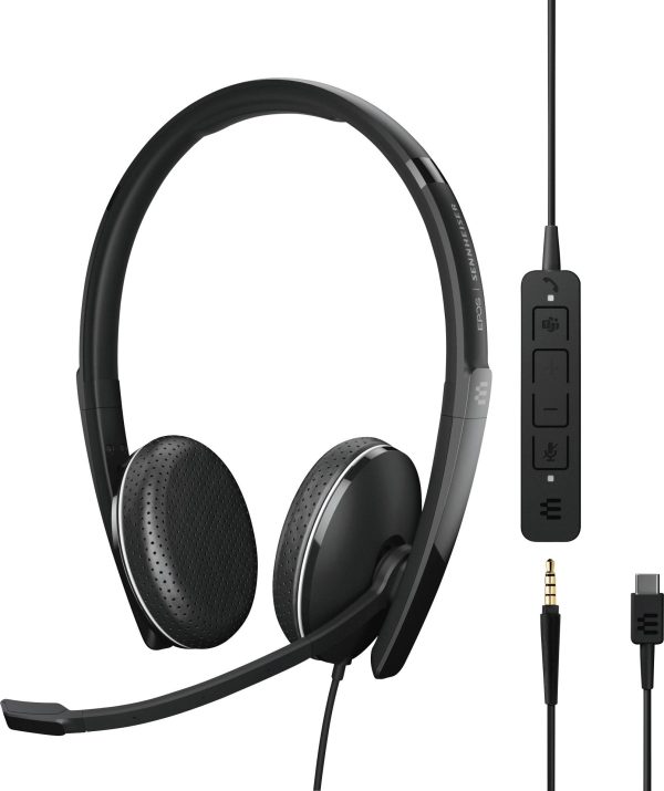 EPOS EPOS ADAPT 165T USB-C II – ADAPT 100 Series – Headset Słuchawki nauszne przewód stereo czarny Wyciszanie hałasów re