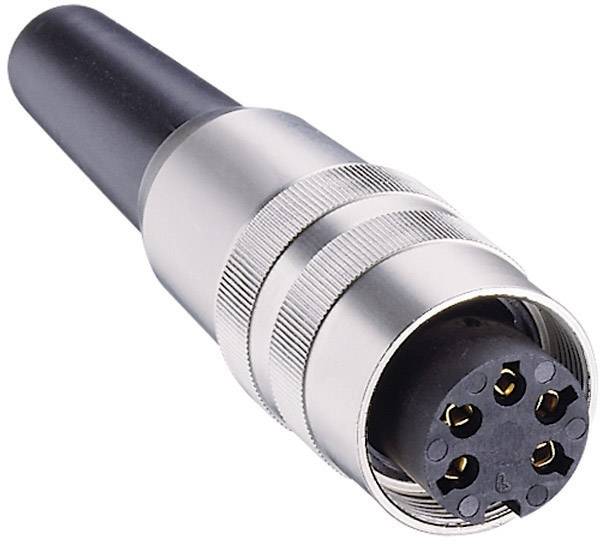 Złącze okrągłe DIN KV 40 Lumberg KV 40 złącze żeńskie proste Ilość styków: 4 srebrny 1 szt.