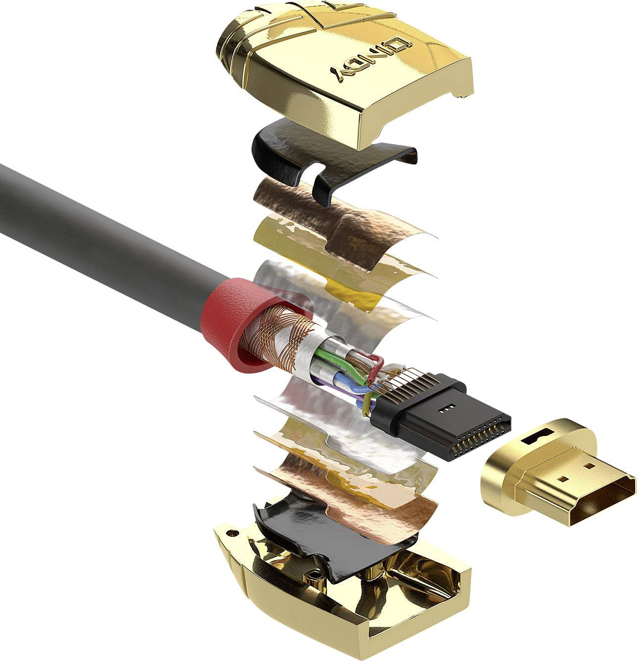 LINDY HDMI kabel Wtyczka HDMI-A, Wtyczka HDMI-A 15.00 m szary 37867 Kabel HDMI - obrazek 1