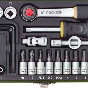 Zestaw kluczy nasadowych Proxxon Industrial 23080 1/4″ (6,3 mm) Zestaw kluczy nasadowych Proxxon Industrial 23080 1/4″ (6,3 mm)