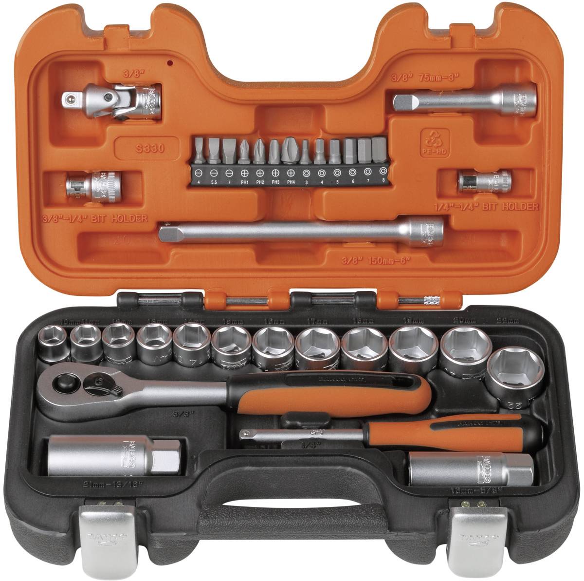Zestaw kluczy nasadowych Bahco S330 3/8" (10 mm) - obrazek 1