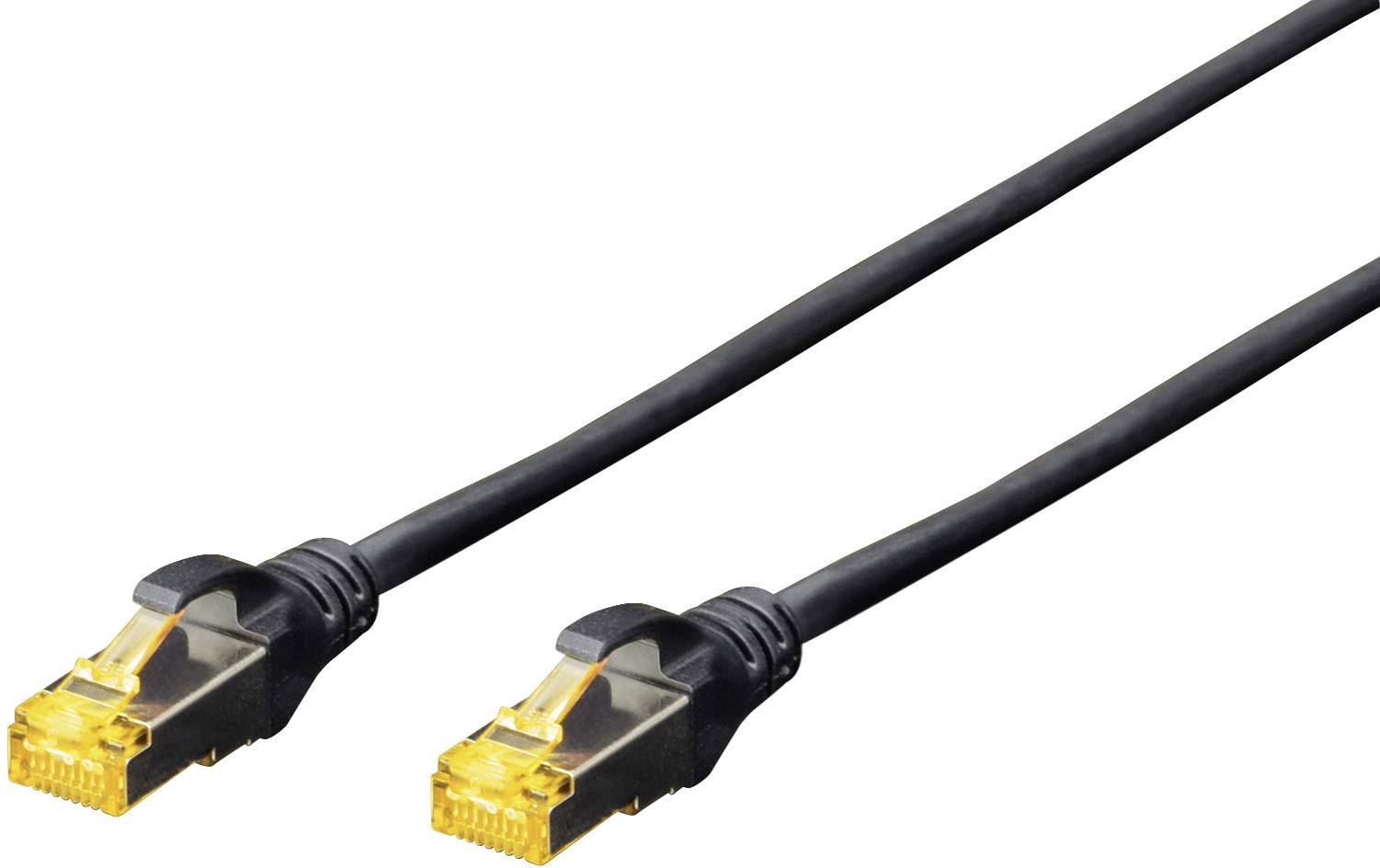 kabel LAN Digitus DK-1644-A-010/BL, 1 szt., RJ45, CAT 6a, S/FTP, 1.00 m, czarny - obrazek 1