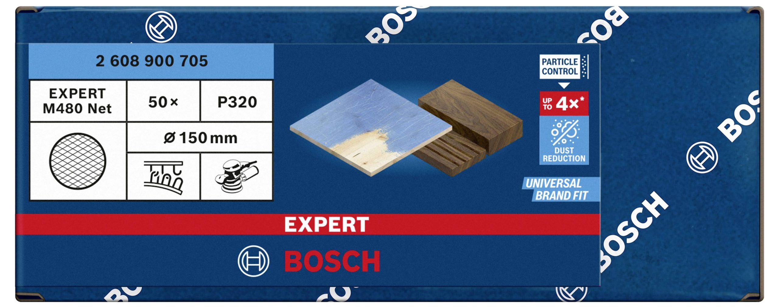 Siatka ścierna do szlifierki oscylacyjnej Bosch Accessories EXPERT M480 2608900705 50 szt. - obrazek 1