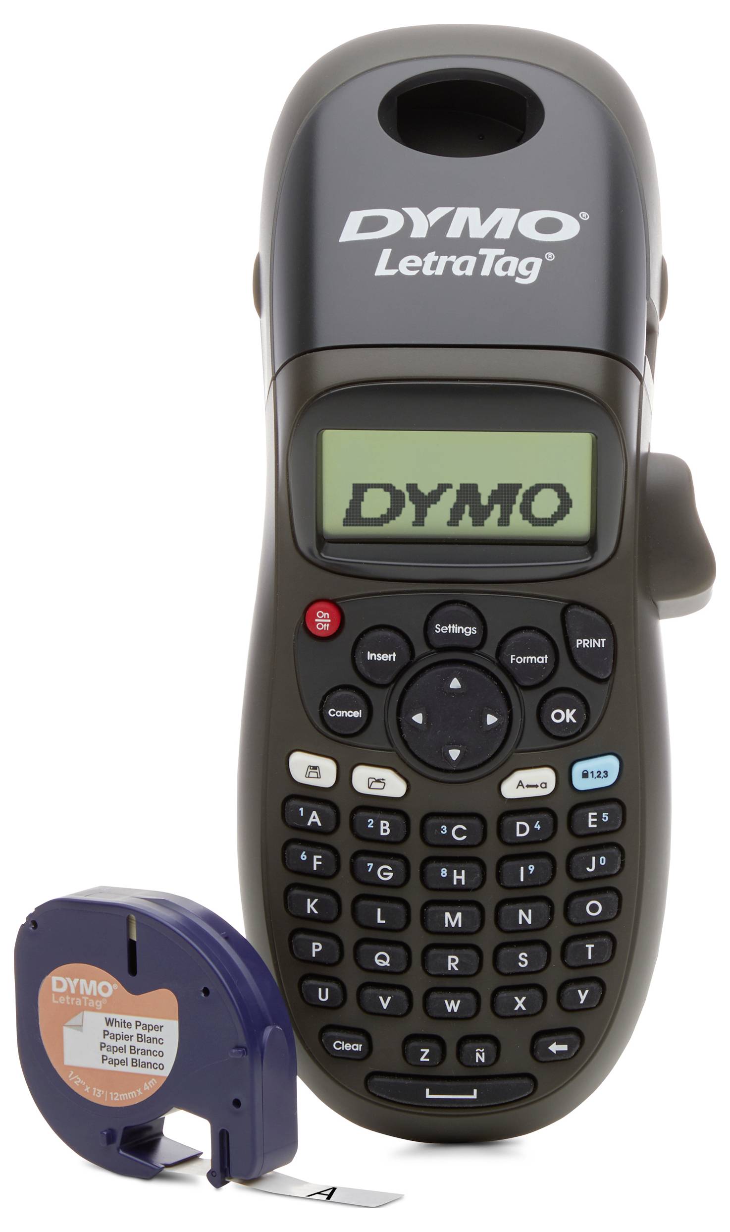 DYMO LetraTag LT-100H czarny Drukarka etykiet Przystosowana do taśmy do nadruku: LT 12 mm - obrazek 1