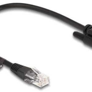 kabel LAN Delock 88008, 1 szt., RJ45, port szeregowy, Kabel, 0.30 m, czarny kabel LAN Delock 88008, 1 szt., RJ45, port szeregowy, Kabel, 0.30 m, czarny