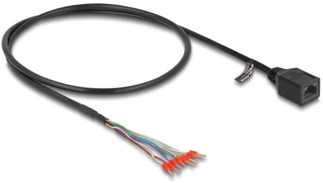 kabel LAN Delock 88005, 1 szt., RJ45, CAT 5e, 0.50 m, czarny - obrazek 1