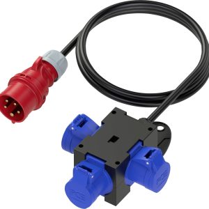 Adapter PCE 9430439, 400V, 16A, IP44, 3x gniazdo CEE 16 Cara A , 3-biegunowe Adapter PCE 9430439, 400V, 16A, IP44, 3x gniazdo CEE 16 Cara A , 3-biegunowe