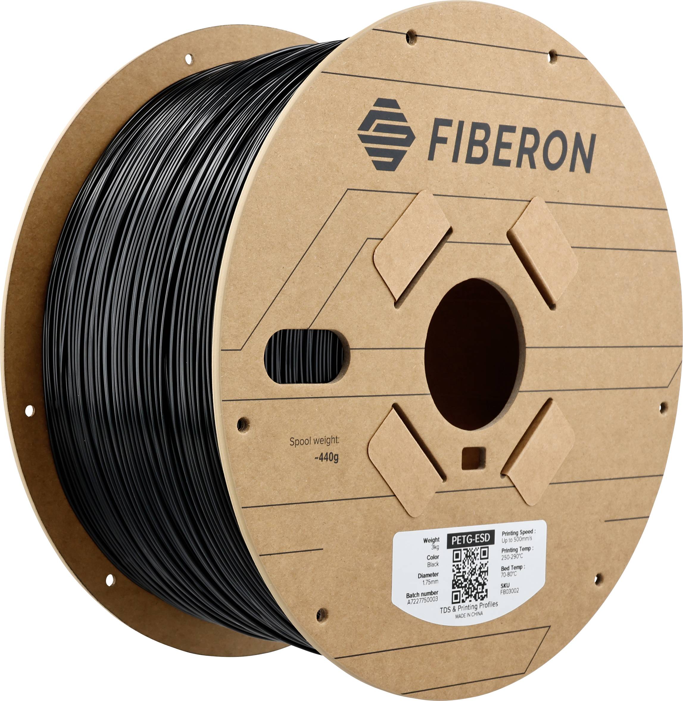 Polymaker FB03002 Fiberon™ PETG-ESD Filament do drukarek 3D PETG ESD Bezpieczeństwo ESD 1.75 mm 3000 g czarny 1 szt. - obrazek 1