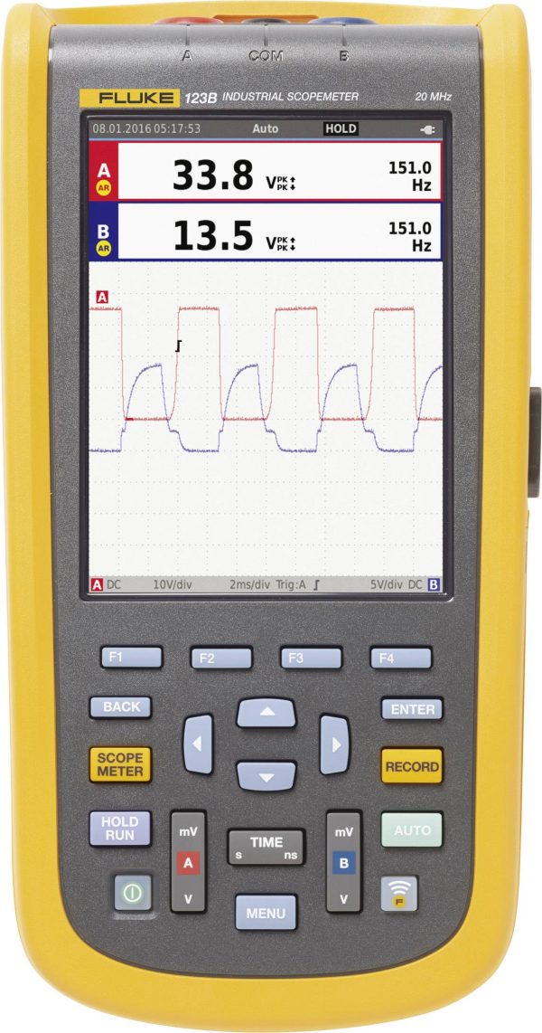 Oscyloskop ręczny Fluke 123B/EU 20 MHz 4 GSa/s Kalibracja (ISO)