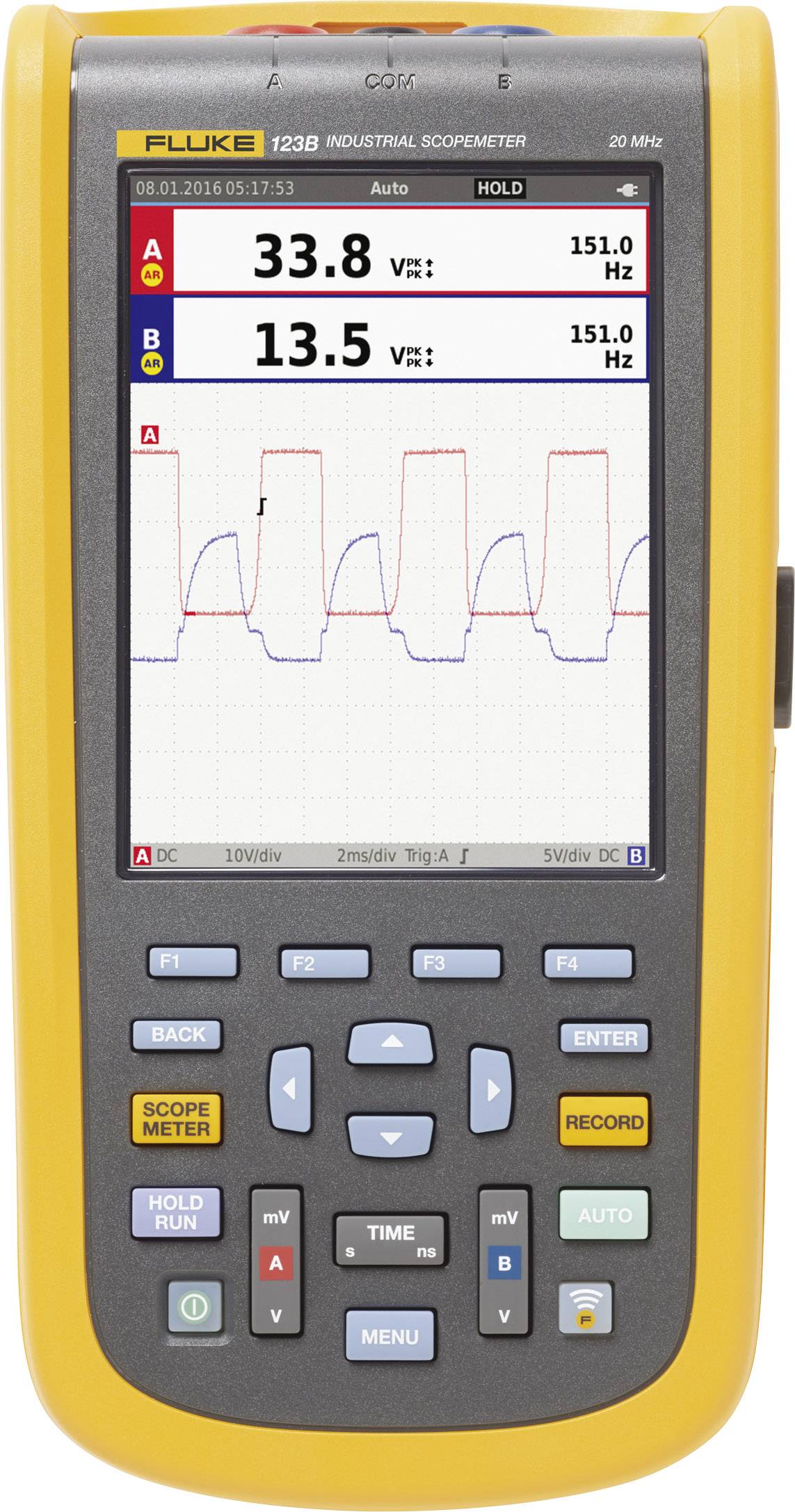 Oscyloskop ręczny Fluke 123B/EU 20 MHz 4 GSa/s Kalibracja (ISO) - obrazek 1