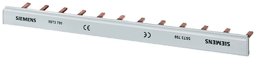 Siemens 5ST3700 Szyna zbiorcza z bolcem, odporna na dotyk, 16 mm² jednofazowa, długość 214 mm, możliwość cięcia Szyna zb - obrazek 1