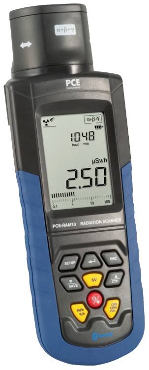 PCE Instruments Licznik Geigera Promieniowanie: gamma, alfa, rentgenowskie, beta akutystyczny sygnał ostrzegawczy, zaw.