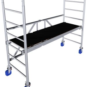 Krause 942104 FahrGerüst aluminium Składana rama mobilne, składany Maksymalna wysokość robocza: 2.90 m srebrny 39 kg