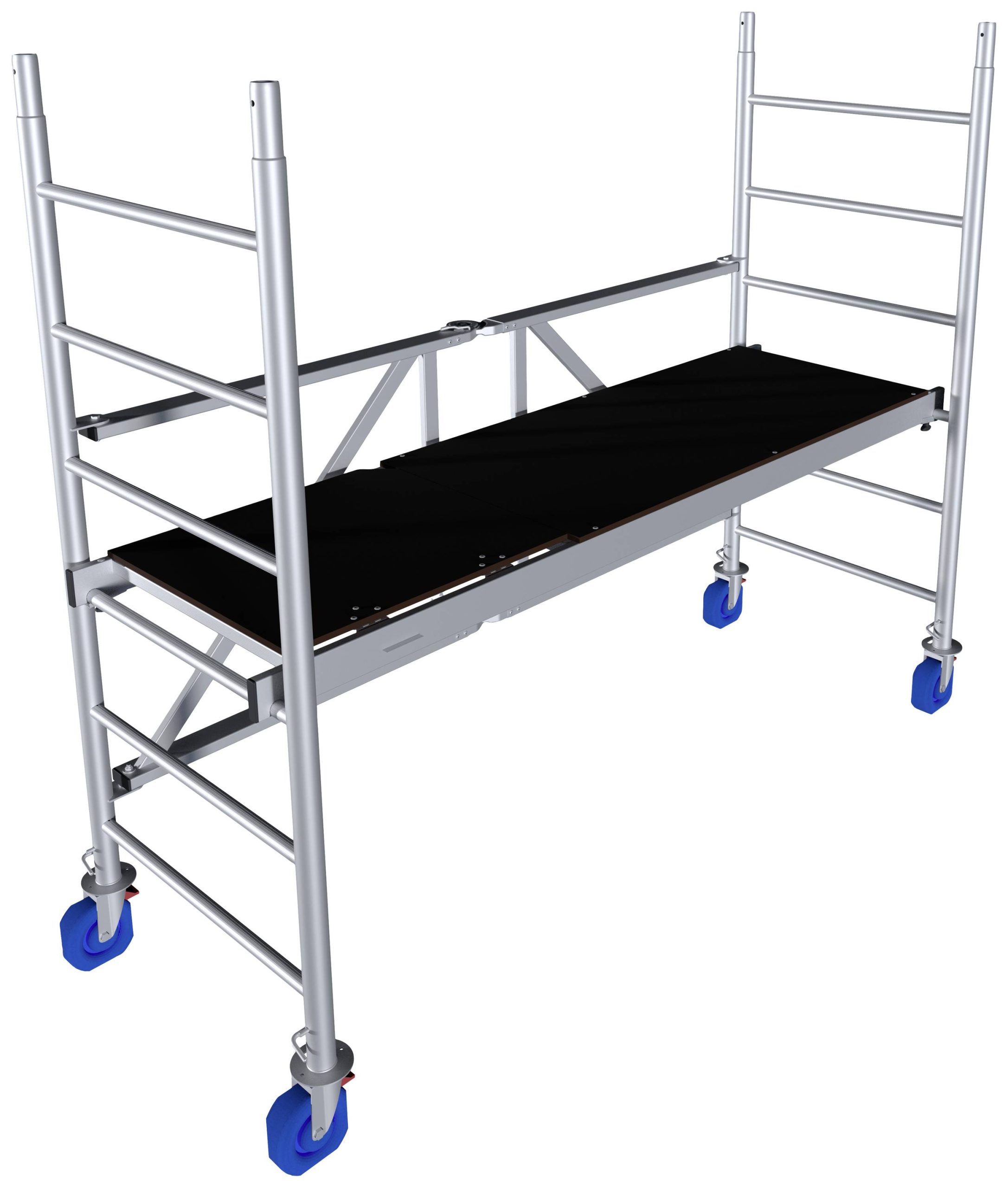 Krause 942104 FahrGerüst aluminium Składana rama mobilne, składany Maksymalna wysokość robocza: 2.90 m srebrny 39 kg - obrazek 1