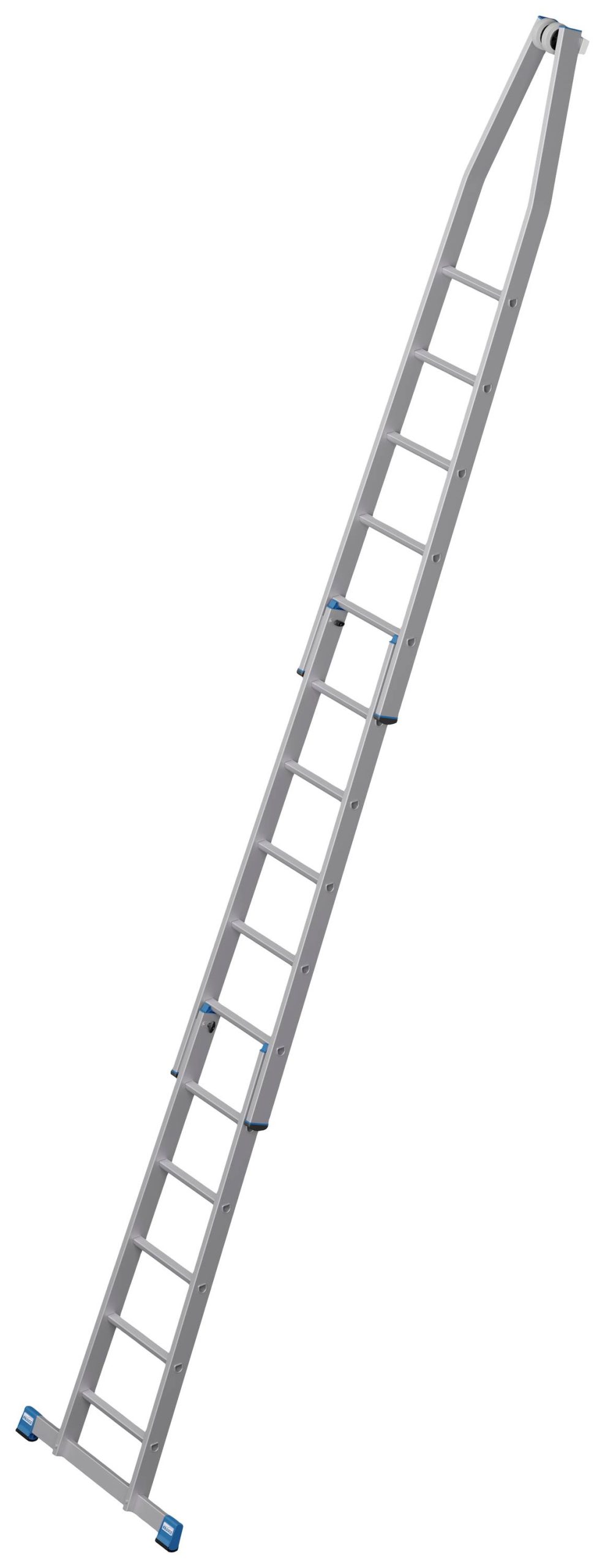 Krause 842350 aluminium Drabina szczebelkowa Maksymalna wysokość robocza: 5.65 m srebrny 14.8 kg - obrazek 1