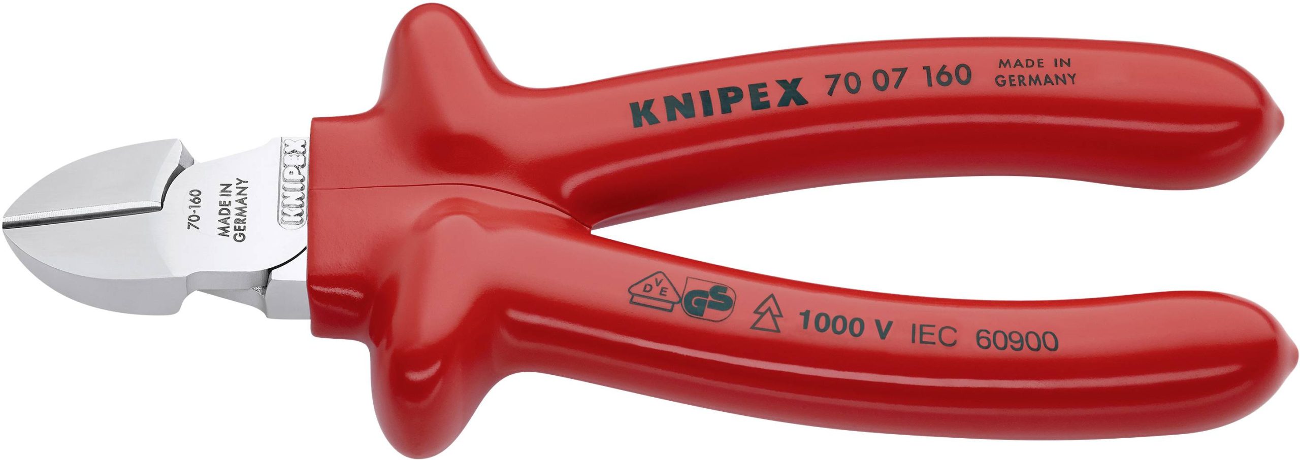 Szczypce boczne Knipex 70 07 160, 160 mm, 62 HRC, VDE - obrazek 1