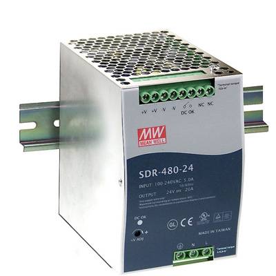 Zasilacz na szynę DIN MEAN WELL SDR-480-24, 24 V/DC, 20 A, 480 W - obrazek 1