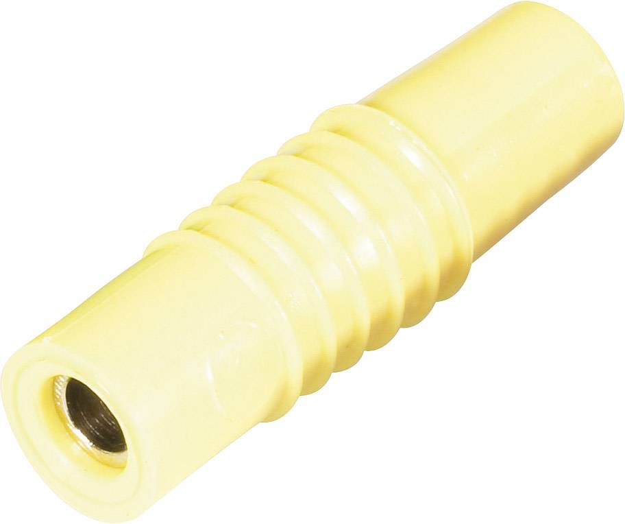 Złącze żeńskie laboratoryjne złącze męskie proste Średnica pina: 4 mm żółty Schnepp KP 4000 S 1 szt. - obrazek 1
