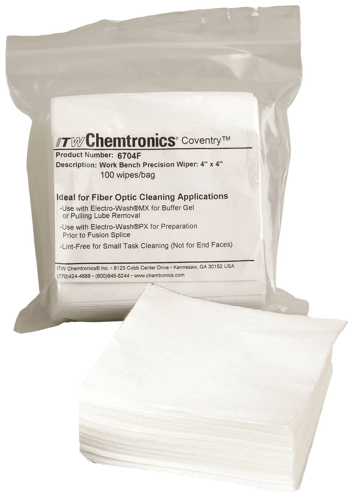 Chemtronics 6704F 6704F Ręcznik do czyszczenia Liczba: 100 szt. - obrazek 1