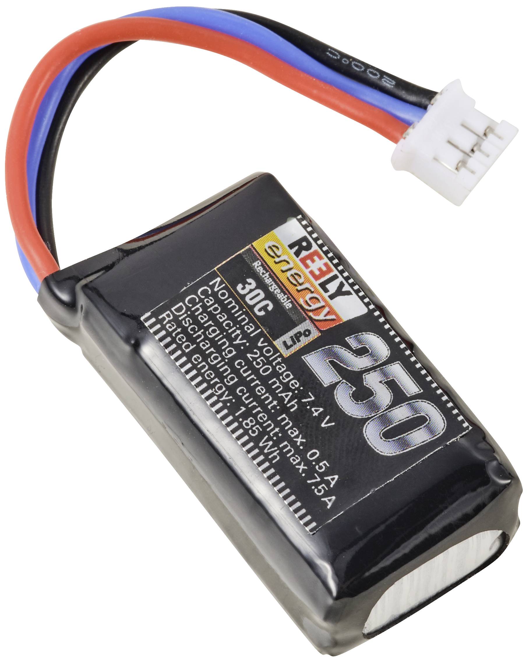 Pakiet akumulatorów (LiPo) 7.4 V 250 mAh 30 C Reely Softcase Wtyczka płaska - obrazek 1