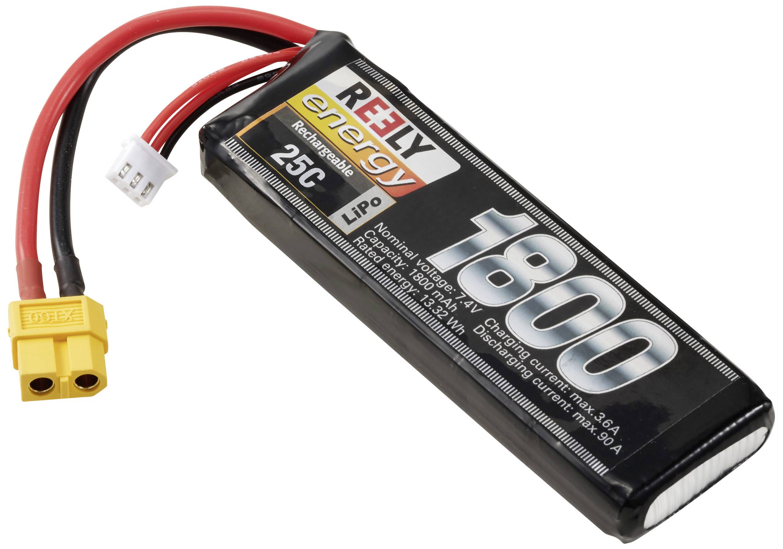 Pakiet akumulatorów (LiPo) 7.4 V 1800 mAh 25 C Reely Softcase XT60 - obrazek 1