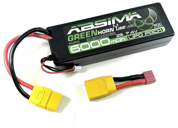 Pakiet akumulatorów (LiPo) 7.4 V 6000 mAh 50 C Absima Stick XT90 - obrazek 1