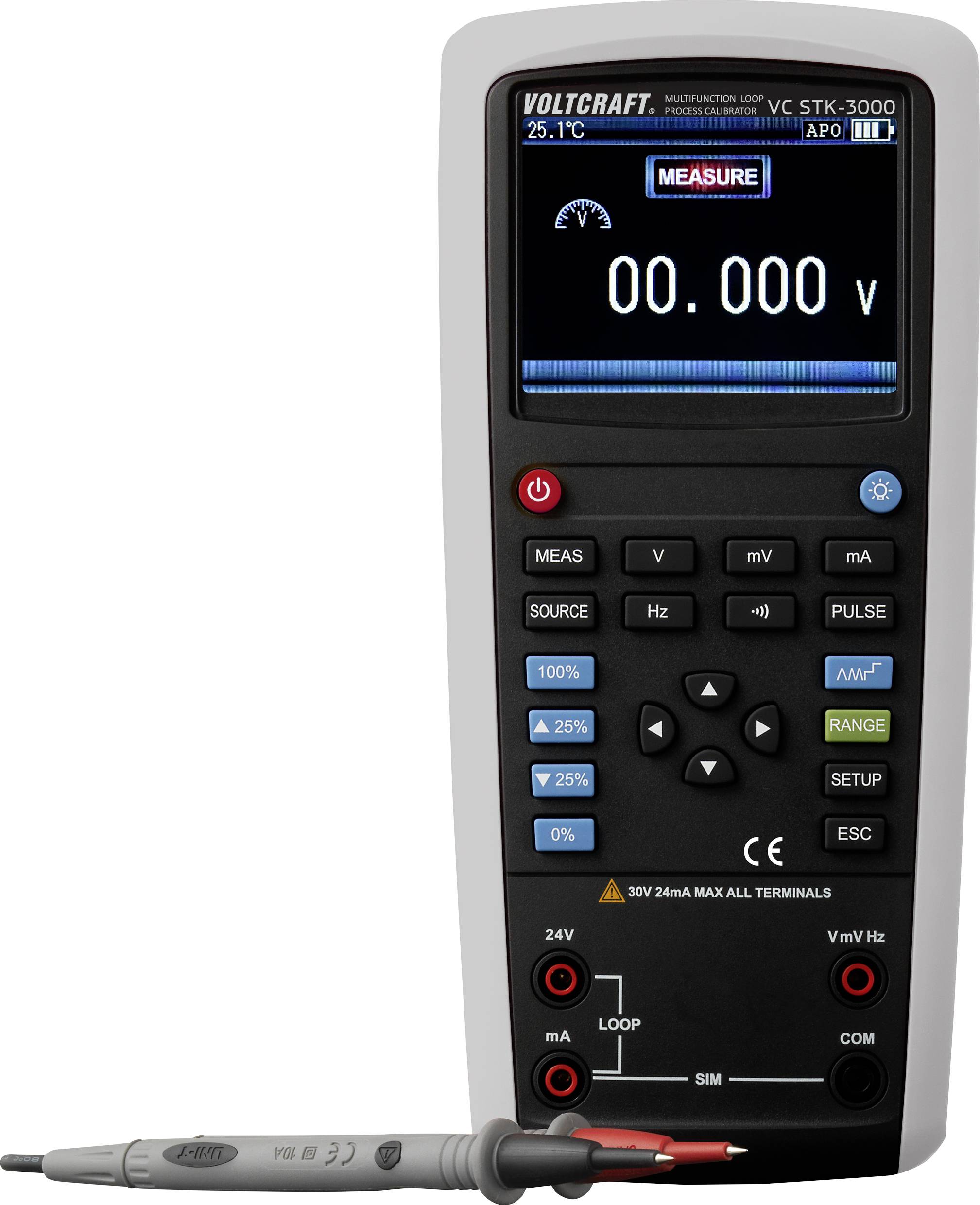 VOLTCRAFT VC STK-3000 Kalibrator pętli prądowej Napięcie, Natężenie prądu, Częstotliwość - obrazek 1