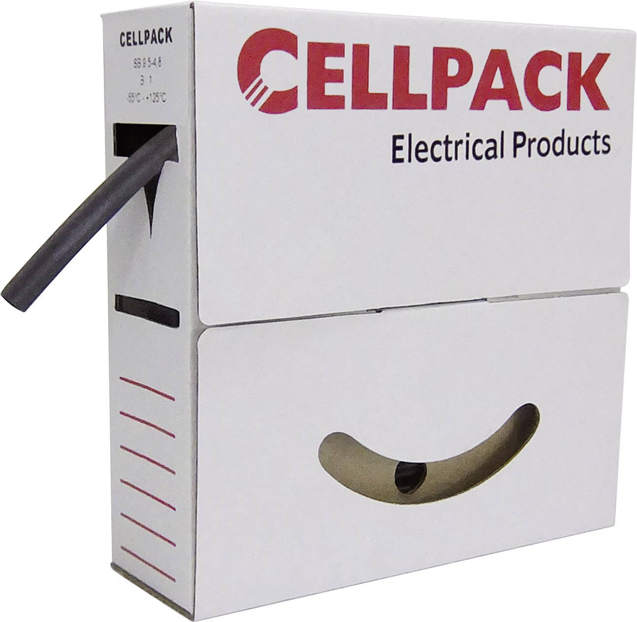 CellPack 127104 Rurka termokurczliwa bez kleju czarny 3 mm 1 mm Współczynnik skurczu:3:1 15 m - obrazek 1