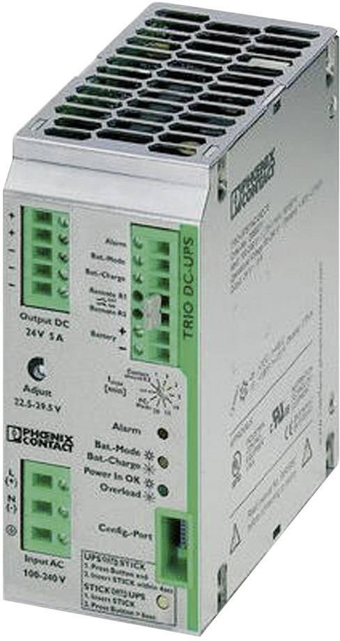 Zasilacz UPS na szynę DIN Phoenix Contact TRIO-UPS/1AC/24DC/ 5, 24 V/DC, 100 – 240 V/AC, 6 A